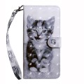 For Samsung Galaxy S24 5G 3D Painted Leather Phone Case(Smile Cat)