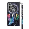 For Samsung Galaxy S24+ 5G 3D Painted Leather Phone Case(Colorful Dreamcatcher)
