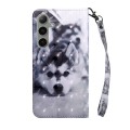 For Samsung Galaxy S24+ 5G 3D Painted Leather Phone Case(Husky)