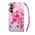 For Samsung Galaxy S24+ 5G 3D Painted Leather Phone Case(Red Flower)
