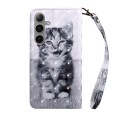 For Samsung Galaxy S24+ 5G 3D Painted Leather Phone Case(Smile Cat)