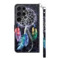 For Samsung Galaxy S24 Ultra 5G 3D Painted Leather Phone Case(Colorful Dreamcatcher)