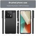 For Xiaomi Redmi Note 13 5G Brushed Texture Carbon Fiber TPU Phone Case(Black)