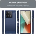 For Xiaomi Redmi Note 13 5G Brushed Texture Carbon Fiber TPU Phone Case(Blue)