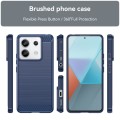 For Xiaomi Redmi Note 13 Pro 5G Brushed Texture Carbon Fiber TPU Phone Case(Blue)
