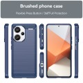 For Xiaomi Redmi Note 13 Pro+ Brushed Texture Carbon Fiber TPU Phone Case(Blue)
