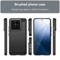 For Xiaomi 14 Brushed Texture Carbon Fiber TPU Phone Case(Black)