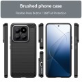 For Xiaomi 14 Pro Brushed Texture Carbon Fiber TPU Phone Case(Black)