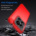 For Xiaomi 14 Pro Brushed Texture Carbon Fiber TPU Phone Case(Red)
