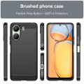 For Xiaomi Poco C65 Brushed Texture Carbon Fiber TPU Phone Case(Black)