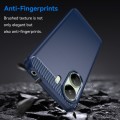 For Xiaomi Poco C65 Brushed Texture Carbon Fiber TPU Phone Case(Blue)