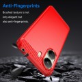 For Xiaomi Redmi 13C 5G Brushed Texture Carbon Fiber TPU Phone Case(Red)