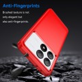 For Xiaomi Redmi K70E Brushed Texture Carbon Fiber TPU Phone Case(Red)