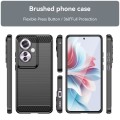 For OPPO F25 Pro 5G Brushed Texture Carbon Fiber TPU Phone Case(Black)