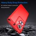 For OPPO F25 Pro 5G Brushed Texture Carbon Fiber TPU Phone Case(Red)