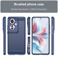 For OPPO F25 Pro 5G Brushed Texture Carbon Fiber TPU Phone Case(Blue)