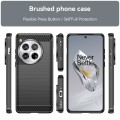 For OnePlus 12 Brushed Texture Carbon Fiber TPU Phone Case(Black)