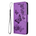 For Samsung Galaxy A05s Butterfly Embossed Flip Leather Phone Case(Purple)