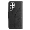 For Samsung Galaxy S24 Ultra 5G Butterfly Embossed Flip Leather Phone Case(Black)