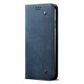 For OPPO Find X7 Pro/Find X7 Ultra Denim Texture Casual Style Horizontal Flip Leather Case(Blue)