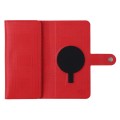 For iPhone 14 Plus ViLi GHB Series MagSafe Magnetic Zipper Leather Phone Case(Red)