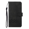 For Huawei Pura 70 Cubic Skin Feel Flip Leather Phone Case(Black)