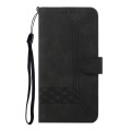 For Sony Xperia 20 Cubic Skin Feel Flip Leather Phone Case(Black)