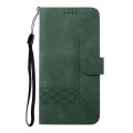 For Sony Xperia 20 Cubic Skin Feel Flip Leather Phone Case(Green)