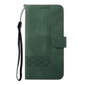 For Honor X50 / X9b Cubic Skin Feel Flip Leather Phone Case(Green)