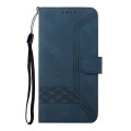 For Motorola Edge 40 Neo 5G Cubic Skin Feel Flip Leather Phone Case(Blue)