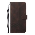 For Motorola Moto G84 5G Cubic Skin Feel Flip Leather Phone Case(Brown)