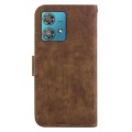 For Motorola Edge 40 Neo Little Tiger Embossed Leather Phone Case(Brown)