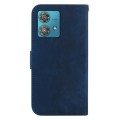 For Motorola Edge 40 Neo Little Tiger Embossed Leather Phone Case(Dark Blue)