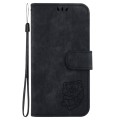 For Motorola Edge 40 Neo Little Tiger Embossed Leather Phone Case(Black)