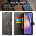 For Samsung Galaxy A35 5G DG.MING Crazy Horse Texture Detachable Magnetic Leather Case(Grey)
