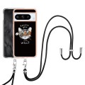 For Google Pixel 8 Pro Electroplating Dual-side IMD Phone Case with Lanyard(Natural Growth)