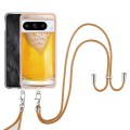 For Google Pixel 8 Pro Electroplating Dual-side IMD Phone Case with Lanyard(Draft Beer)