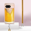 For Google Pixel 8 Electroplating Dual-side IMD Phone Case with Lanyard(Draft Beer)