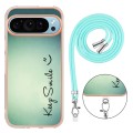 For Google Pixel 9 Electroplating Dual-side IMD Phone Case with Lanyard(Smile)