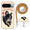 For Google Pixel 9 Pro Electroplating Dual-side IMD Phone Case with Lanyard(Lucky Dog)