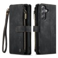 For Samsung Galaxy S23 FE CaseMe C30 Card Slots Zipper Wallet Leather Phone Case(Black)