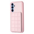 For Samsung Galaxy A54 5G Grid Card Slot Holder Phone Case(Pink)