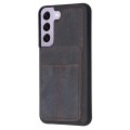 For Samsung Galaxy S22+ 5G BF28 Frosted Card Bag Phone Case with Holder(Black)