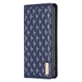 For Motorola Moto G34 5G Diamond Lattice Magnetic Leather Flip Phone Case(Blue)