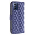 For Motorola Moto G Play 2024 Diamond Lattice Wallet Flip Leather Phone Case(Blue)