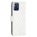 For Motorola Moto G Play 2024 Diamond Lattice Wallet Flip Leather Phone Case(White)