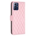 For Motorola Moto G Play 2024 Diamond Lattice Wallet Flip Leather Phone Case(Pink)