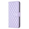 For Motorola Moto G Play 2024 Diamond Lattice Wallet Flip Leather Phone Case(Purple)