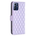 For Motorola Moto G Play 2024 Diamond Lattice Wallet Flip Leather Phone Case(Purple)