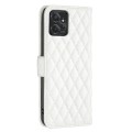 For Motorola Moto G Power 5G 2024 Diamond Lattice Wallet Flip Leather Phone Case(White)
